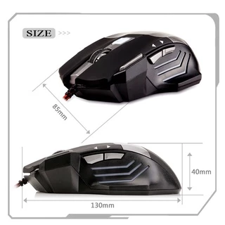 เมาส์เกมมิ่งออพติคอล 5500 DPI 7 ปุ่ม มีไฟ LED พอร์ต USB คุณภาพสูง สําหรับ Pro Gamer
