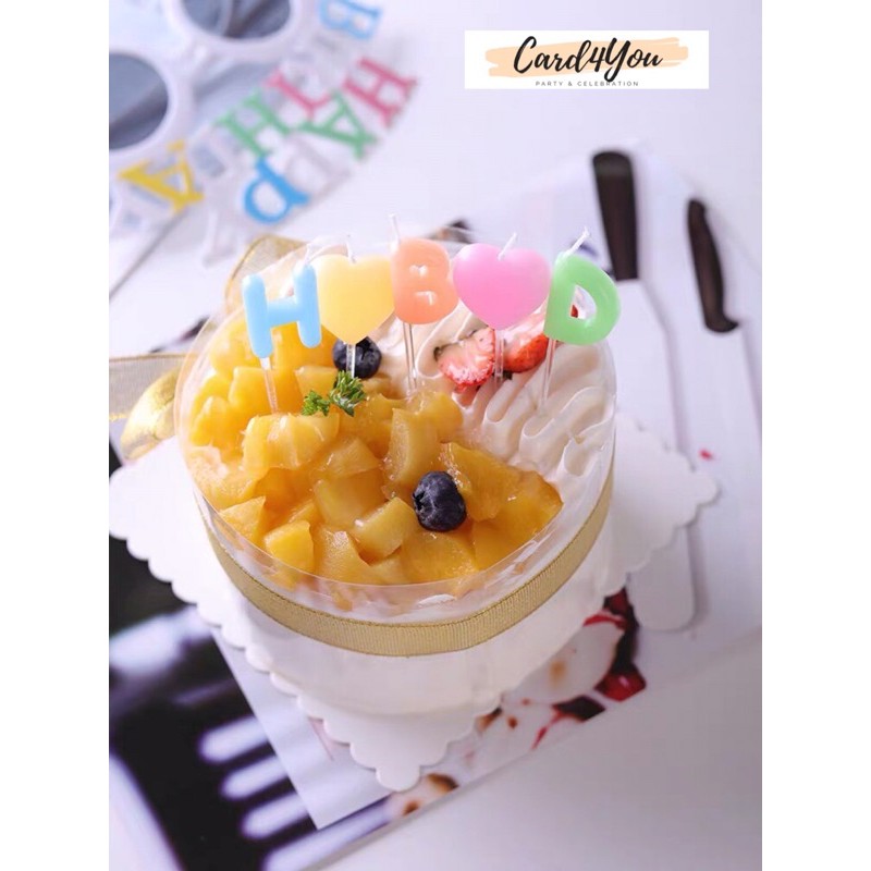 [Card4You] เทียนวันเกิดตัวอักษร H B D 💛