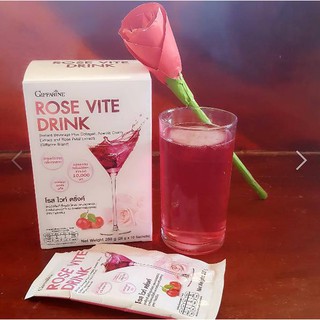 🔥ส่งฟรี🔥2 กล่องถูกกว่า🔥โรส ไวท์ ดริ้งค์ กิฟฟารีน ROSE VITE DRINK GIFFARINE คลอลาเจนเข้มข้น10,000 มก.