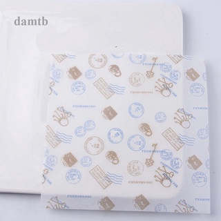 Damtb กระดาษห่ออาหารกระดาษแซนวิชแฮมเบอร์เกอร์กันน้ํา 50 ชิ้น / ชุด 18x18 ซม.