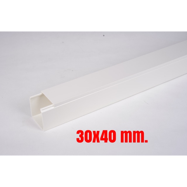 Leetech รางเก็บสายไฟ รางวายเวย์ 40x60mm. ยาว 2 เมตร สีขาว WW4060