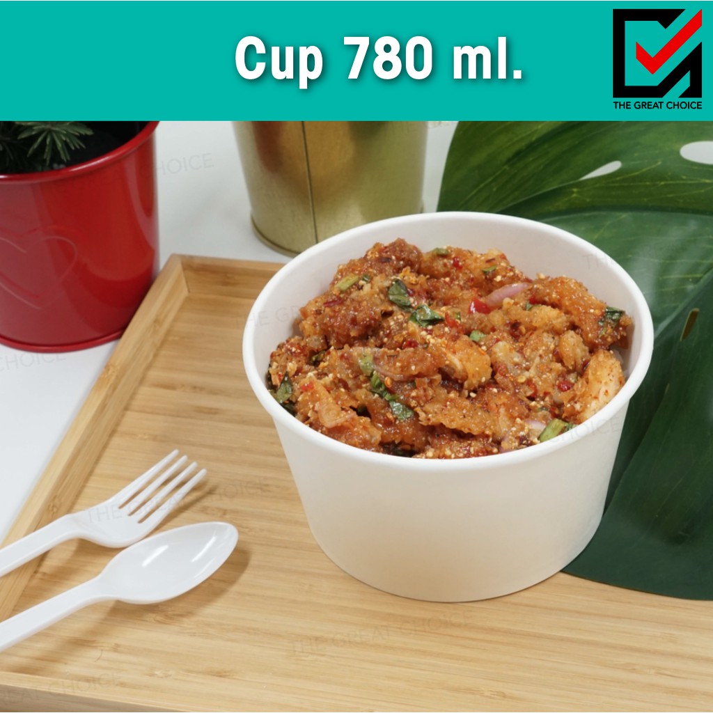 (50 ชิ้น) ชาม TAKE AWAY 780 มล. / ฝาพลาสติก