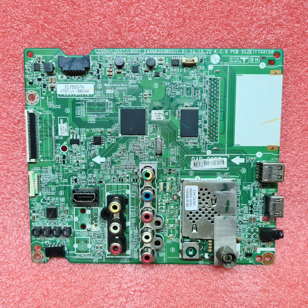 Main Board (เมนบอร์ด แอลจี) LG รุ่น 32LF550D 32LF560D พาร์ทอะไหล่ EAX66203803 (1.0) อะไหล่แท้/ของถอด มือสอง
