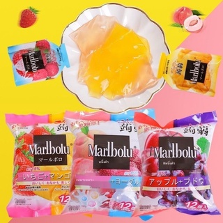 เยลลี่ ผลไม้ 果冻大包  Marlbolu  Jelly 1ห่อ 192g 0 Fat  เจลลี่ บุก รสผลไม้ ขายยกห่อ 1 ห่อ 12 ซองเล็กอร่อย