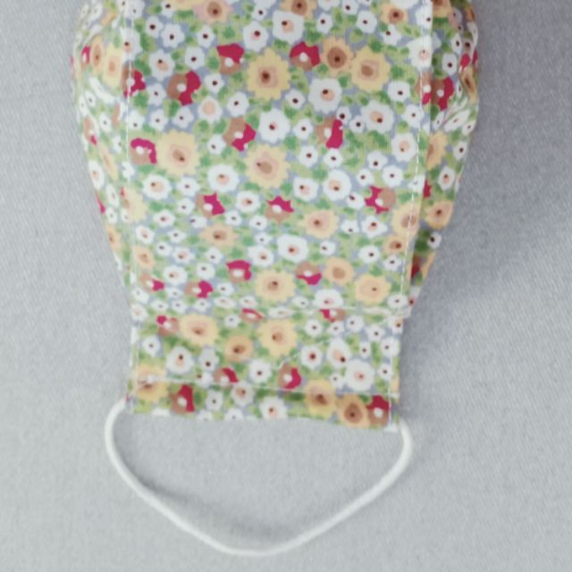 หน้ากากผ้ามัสลิน ลายดอกไม้แบบเกาหลี แมสผ้ามัสลิน หน้ากากผ้ามัสลิน 4 ชั้น