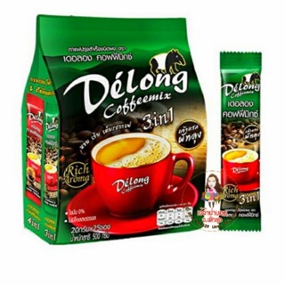 Delong เดอลองกาแฟคอฟฟี่มิกซ์ 3in1 บรรจุ 25 ซอง/ถุง (20g/ซอง)