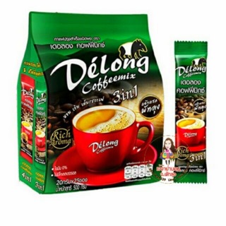 Delong เดอลองกาแฟคอฟฟี่มิกซ์ 3in1 บรรจุ 25 ซอง/ถุง (20g/ซอง)