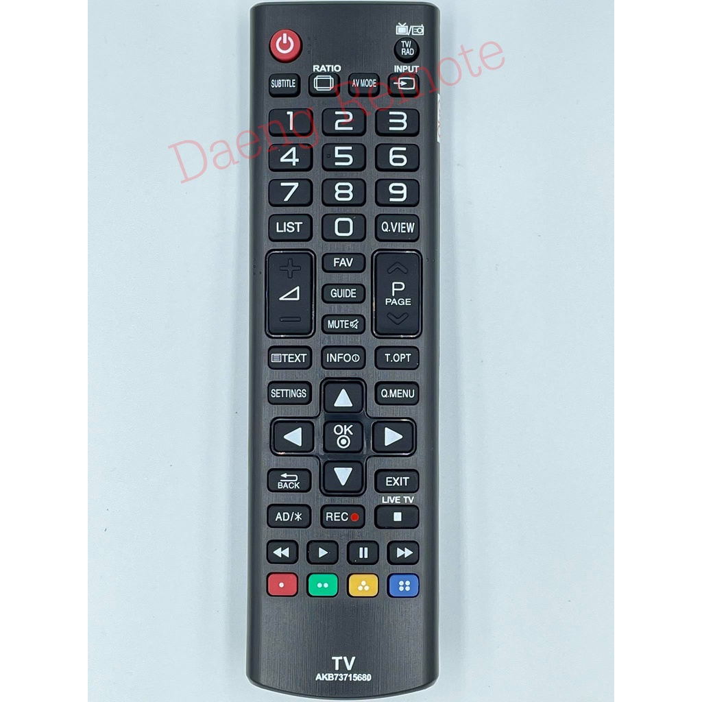 รีโมทใช้กับทีวี  LG รุ่น AKB73715680/AKB74475410  มีปุ่ม Settings/Q.Menu/Live TV – โปรปัง