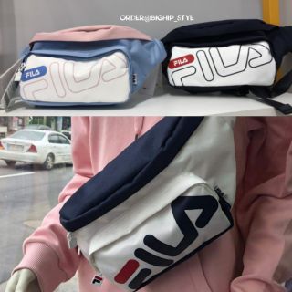 #พร้อมส่งบางสี Fila hip sack bag