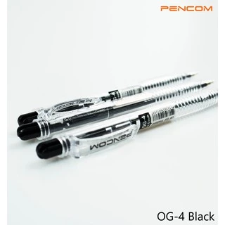 Pencom OG04-BK ปากกาหมึกน้ำมันแบบกดสีดำ (รับใบเสร็จรบกวนแจ้งในหมายเหตุ)