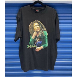 T-shirt  เสื้อยืด พิมพ์ลายกราฟฟิค Marley Rap Bootleg Rasta Reggae 90S สไตล์วินเทจ 2XlS-5XL