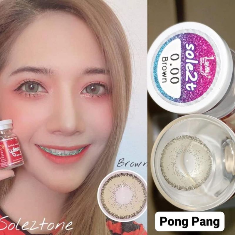 Mini Sole2t Brown (ปกติ0.00) คอนแทคเลนส์ Lovely lens