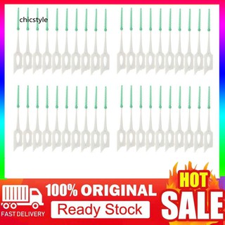 ❅KQ❅40 Pcs Toothpick Picks Soft Teeth Slit Brush Massager Oral Dental Health Care