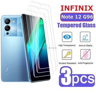 ฟิล์มกระจกนิรภัยกันรอยหน้าจอ HD แบบใส สําหรับ Infinix Note11 Note12 12Pro Note12 G96 Hot11S 11S NFC 3 ชิ้น