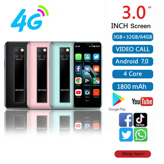 สมาร์ทโฟน 4G Soyes S10-H 3GB + 32GB/64GB ขนาดเล็กแบบพกพาปลดล็อคใบหน้า Android