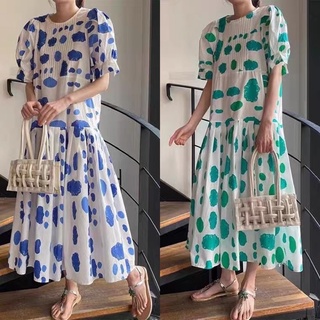 🌷พร้อมส่ง🌷 Korean style over size dress เดราเกาหลี เดรสโอเวอร์ไซส์ เดรสสาวอวบ