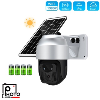 กล้อง IP Camera Solar 1080P โซล่าเซลล์  สำหรับภายนอกบ้าน อาคาร