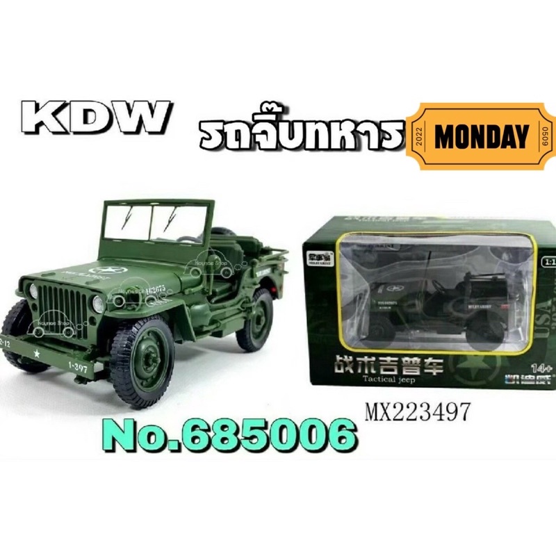 รถจิ้ปทหารเหล็กโมเดล1/18 tactical jeep