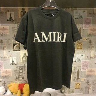 AMIRI Logo classic styrofoam three-dimensional letter printing T-shirt