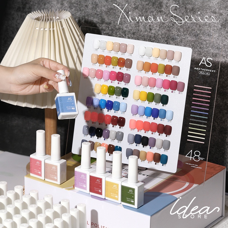 สีเจล AS ยกเซ็ต 48 สี 3 ขวด พร้อมชาร์ต Ximan Series ขวดใหม่ น่ารัก ...