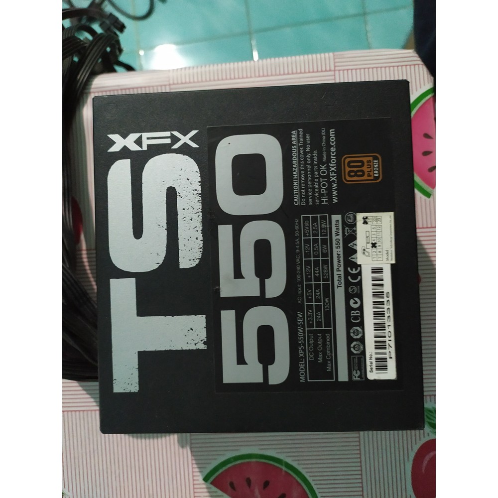 psu powersupply 80+ BRONZE xfx ts550 550w มือสอง