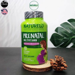 วิตามินรวม สำหรับสตรีก่อนคลอด NATURELO® Prenatal Multivitamin 180 Vegetarian Capsules with Folate, Iron, &amp; Calcium