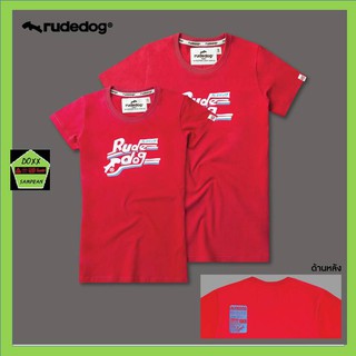 Rudedog เสื้อคอกลม ชาย หญิง รุ่น Bubble21 สีแดง