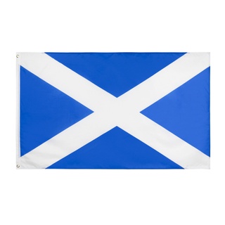 ธงชาติ ธงตกแต่ง ธงสกอตแลนด์ Scotland ขนาด 150x90cm ส่งสินค้าทุกวัน ธงมองเห็นได้ทั้งสองด้าน