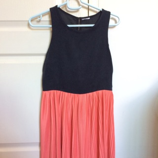 Pink pleated dress