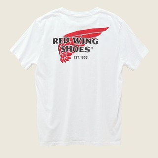 เสื้อยืดใหม่เสื้อยืด RED WING T-SHIRT WITH LOGO COLOR WHITEPTC-MARTS-3XL