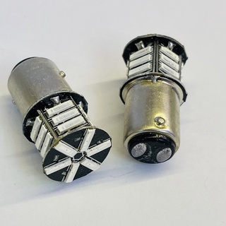 แพ็ค1คู่ 21LED 12V หลอดไฟเบรค’แดง-ขั้วเขี้ยว