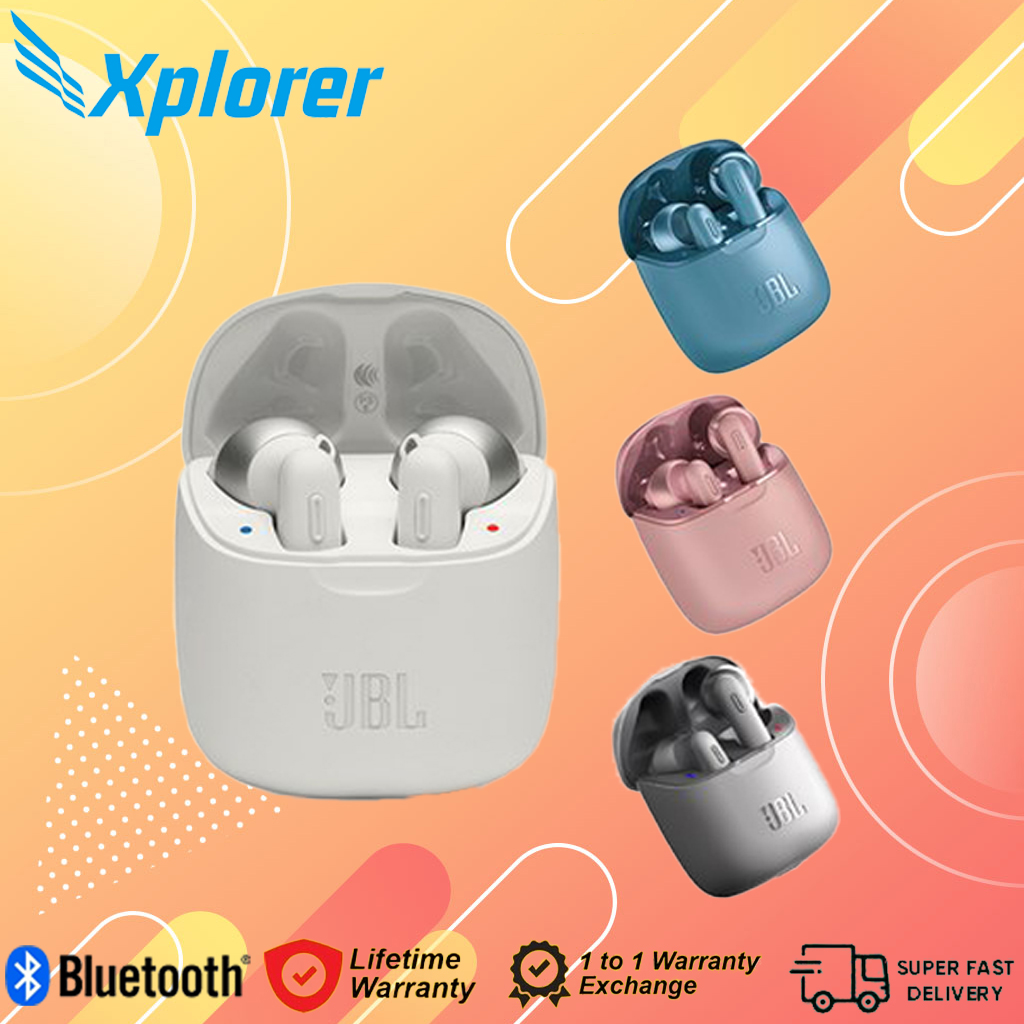 JBL Tune 220TWS หูฟังบลูทู ธ V5.0 หูฟังไร้สายหูฟังชนิดใส่ในหูพร้อมไมโครโฟนสเตอริโอและกล่องชาร์จ