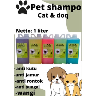 shampoo kucing & anjing Anti kutu/anti jamur/pelembut bulu/netto: 1 liter
