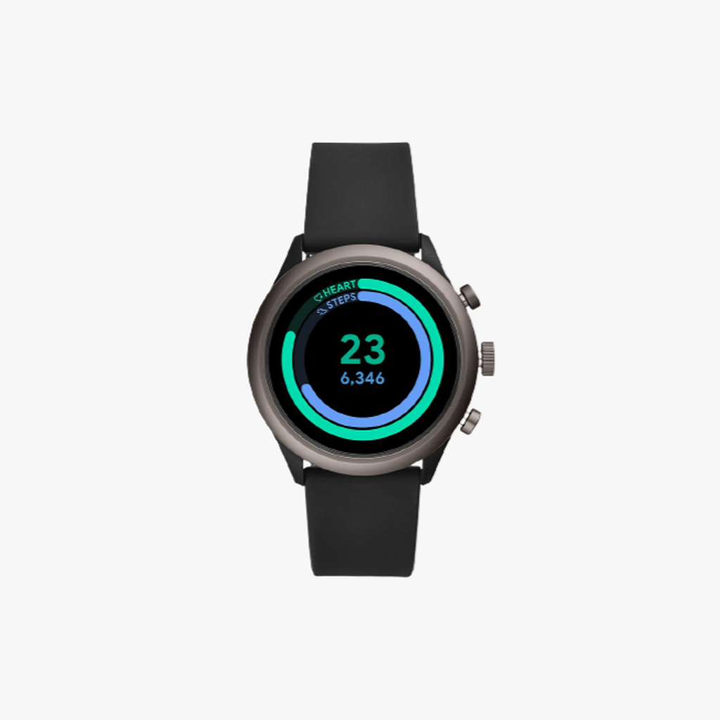 Fossil นาฬิกาข้อมือผู้ชาย Fossil Sport Metal and Silicone Touchscreen Smartwatch Black รุ่น FTW4019