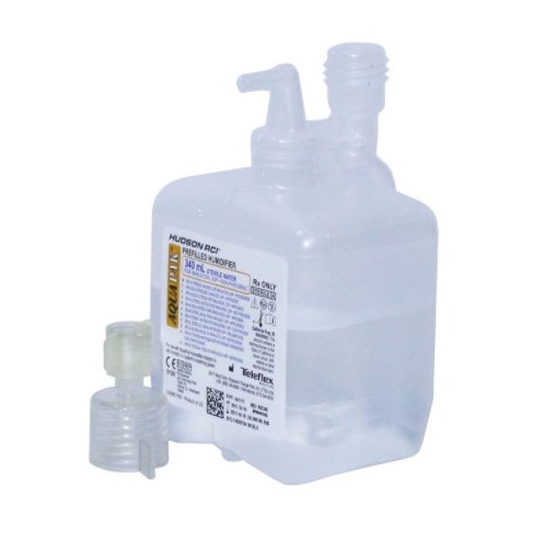 ถ้วยน้ำ Sterile แบบมีหัวต่อ จำนวน 1 ขวด Aquapak ขนาด 340 ml 20168 / Aquaflo ขนาด 350 ml 15057