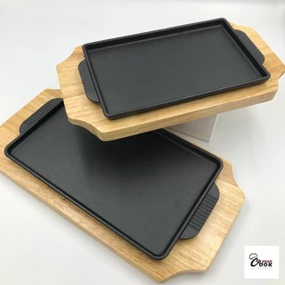 YourCook - กระทะร้อน กระทะจานร้อน กระทะย่างเนย พร้อมถาดไม้