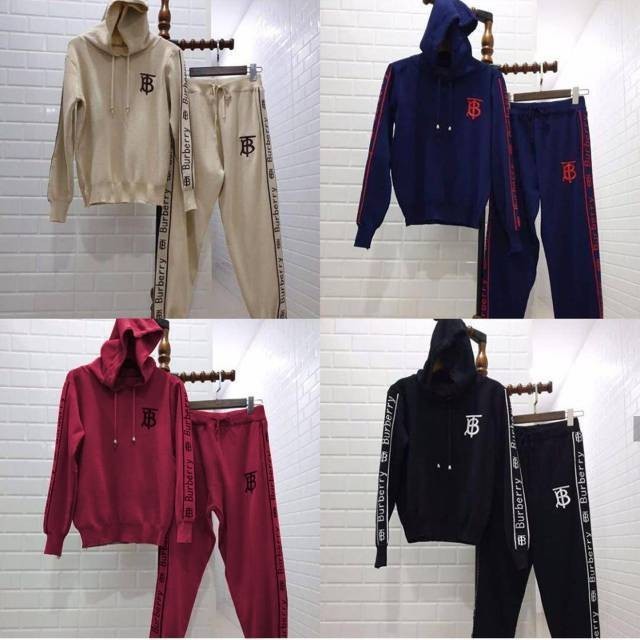 Ms SET HODIE BURBERRY เสื้อสเวตเตอร์ผู้หญิง& 39;s ชุดฝึกซ้อม