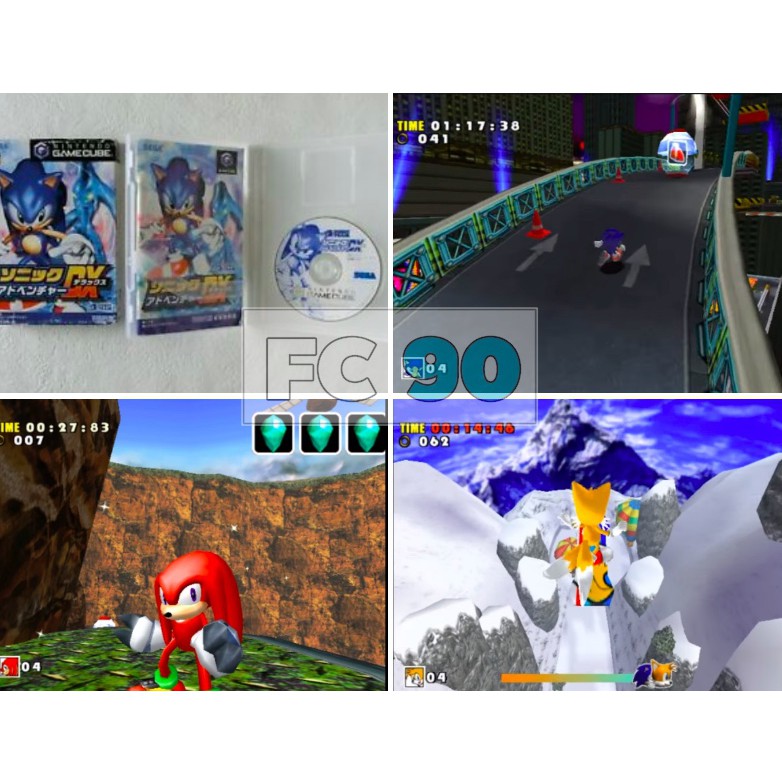 แผ่นเกมโซนิค Sonic Adventure DX [GC] แผ่นแท้ ญี่ปุ่น มือสอง สภาพดี กล่อง คู่มือ ปกสวม สำหรับเกมคิวบ์ Gamecube