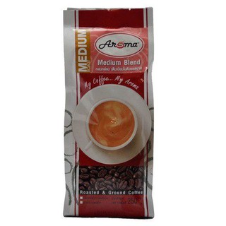 Aroma Coffee Medium Blend 250g อโรมาคอฟฟี่มีเดียมเบลนด์ 250 กรัม