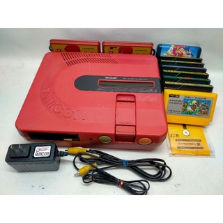 Sharp Twin เครื่องเล่นเกม 2 ระบบ ดิสและตลับFamicom ชุดไฟไทยพร้อมเล่น มีไมค์ดังๆตลับเกมและแผ่นดิสเกม Super Mario Bros 2