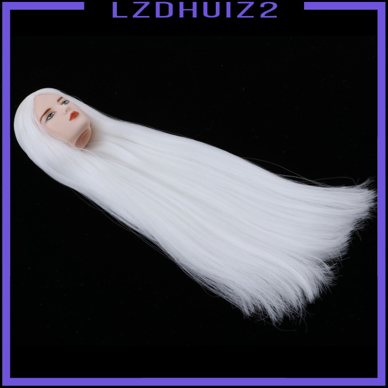 Les Fleurs 1/6 BJD Head Sculpt with White Long Hair Male Action Figures Head