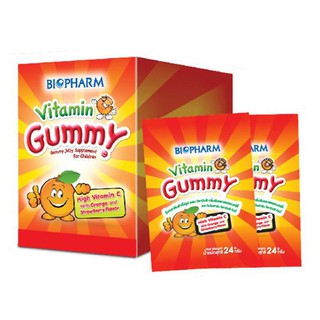 Biopharm Vitamin gummy jelly ขนาด 60 กรัม ไบโอฟาร์ม วิตามินซี กัมมี่ เยลลี่ กลิ่นส้ม