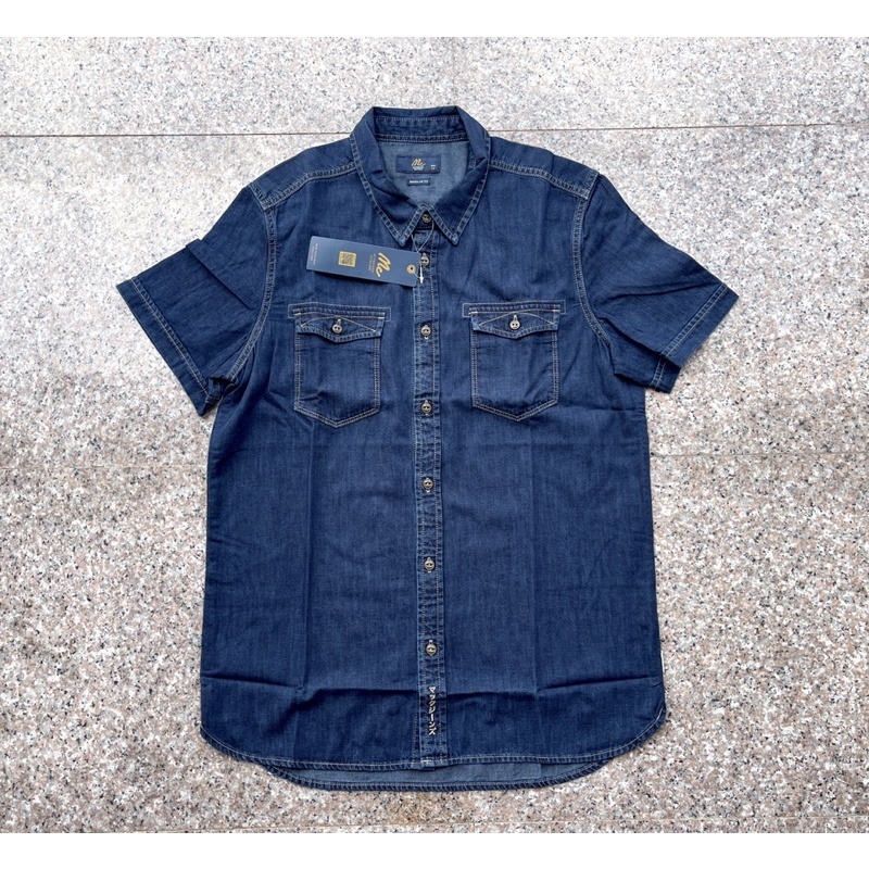 จัดโปรส่งฟรี Mc Jeans เชิ้ตยีนส์ชาย Cotton 100% ไม่ยืด ทรง REGULAR FIT ใส่สบาย ของแท้จ้า