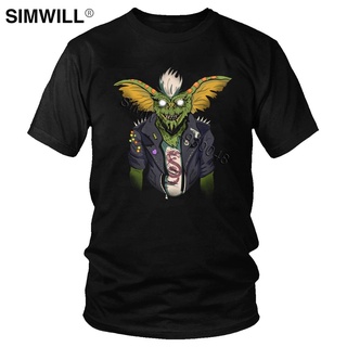 เสื้อยืดแขนสั้น พิมพ์ลาย Eil Gremlins Noelty Sleee Gizmo 80s Moie Mogwai Monster สไตล์เรโทร สําหรับผู้ชาย 766708S-5XL