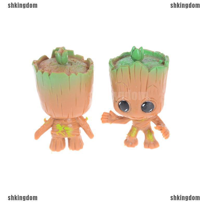 ส่งฟรีเมื่อซื้อครบ 99บาทCOD★Ready stock ฟิกเกอร์ Guardian Of Galaxy หุ่น Baby Groot PVC4 ของเล่นทำมือ