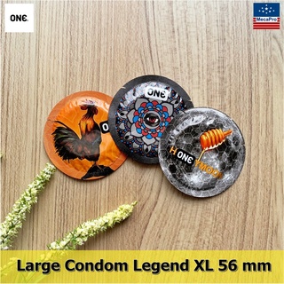 ONE®  Large Condom Legend XL 56 mm 5 , 10 or 20 Pieces ถุงยางอนามัย คอนดอมขนาดใหญ่ แบบคละลาย