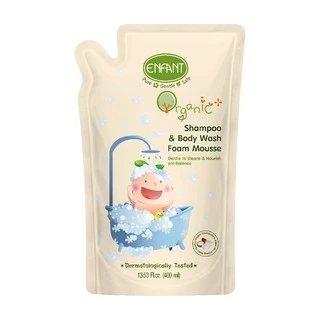 Enfant (อองฟองต์) อาบสระปั๊มโฟมชนิดถุงเติม 1ถุงแถม1ถุง ใช้ได้ตั้งแต่เด็กแรกเกิด