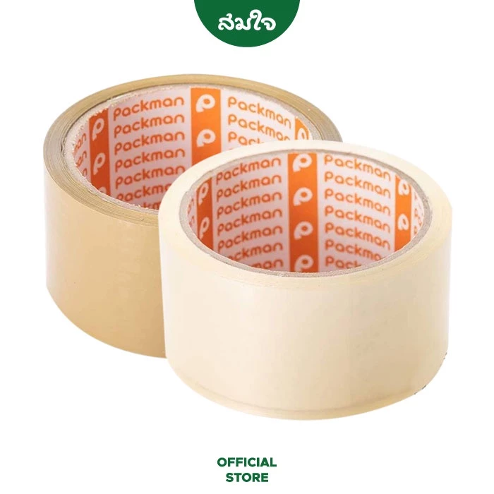 Packman เทปปิดกล่อง เทปติดกล่องพัสดุ เทป OPP 48 mm.x45 หลา 2สี สีใส และสีน้ำตาล