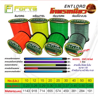 [Forte] สายเอ็นโหลด ENT โมโน  สีสะท้อนแสง ขนาด 1/8 สำหรับงาน หน้าดิน ทะเล