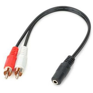 Best Quality สาย 3.5mm ออก RCA สองหัว ยาว 30cm สายต่อลำลำโพง อุปกรณ์เสริมคอมพิวเตอร์ computer accessories สายชาร์จกล้องติดรถยนต์ car camera charger อุปกรณ์ระบายความร้อน cooling device กล้องและอุปกรณ์ถ่ายภาพ Camera and photographic equipment